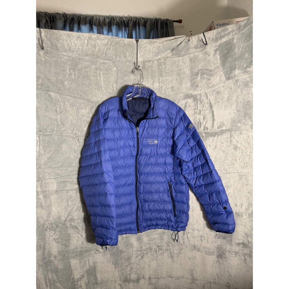 Mountain Hardware Coat Mens Blue Down filled Puffer Jacket Full Zip Large